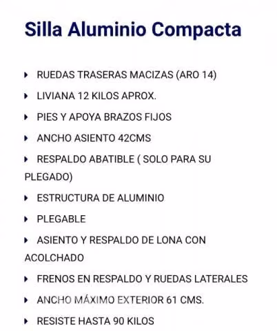 Silla de ruedas aluminio - Imagen 6