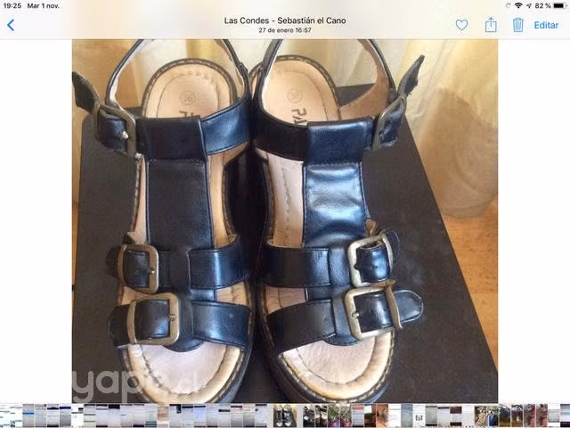 Sandalias negras taco 8 cm n*36