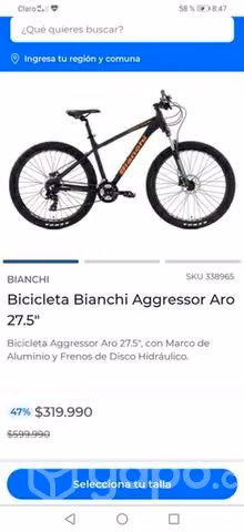 Bicicleta Bianchi Aggressor