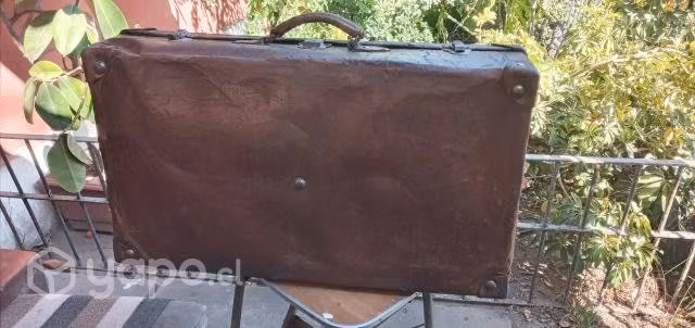 Maleta de cuero antigua - Imagen 2