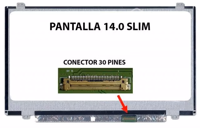 Pantalla notebook 14" 30 pines slim bordes finos f