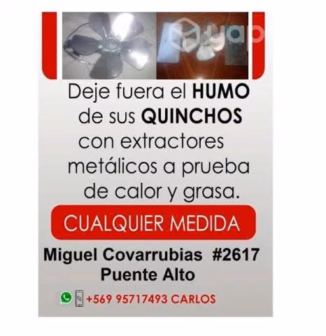 Extractor de humo 12Pulgs Quincho Asados