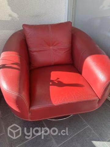 juego de living de cuero italiano