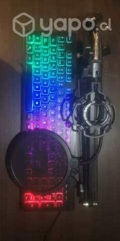 Teclado, soporte micro, soporte notebook