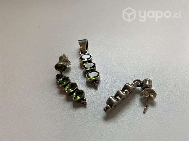 Conjunto Plata (Aros + Dije para collar ) - Imagen 3
