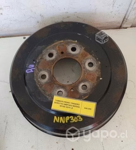 Tambor Freno Trasero Derecho (NNP303) Nissan NP300