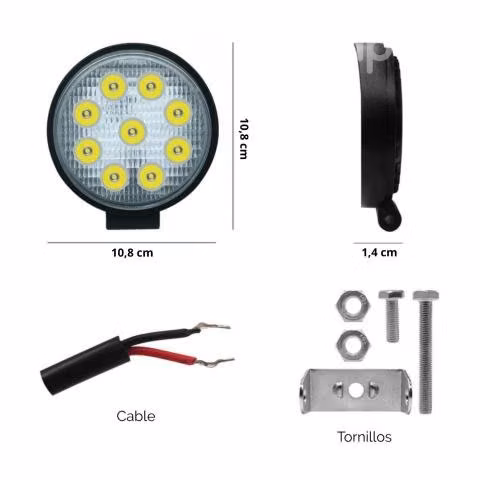 Foco Neblinero Led Multi Voltaje 27 Watts Auto
