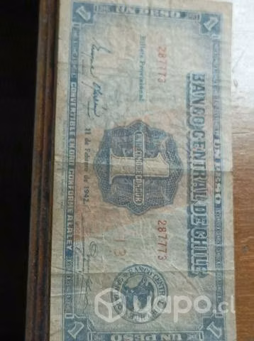 Billetes antiguos 1942 - Imagen 3