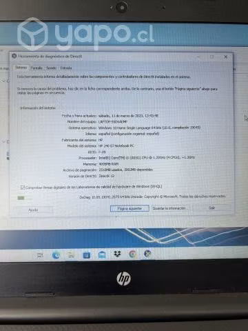 Notebook HP intel core i3