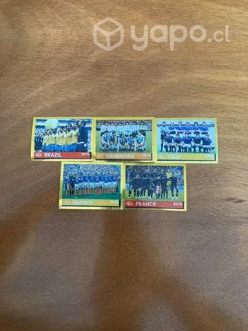 Pack x5 láminas de leyendas mundial catar 2022