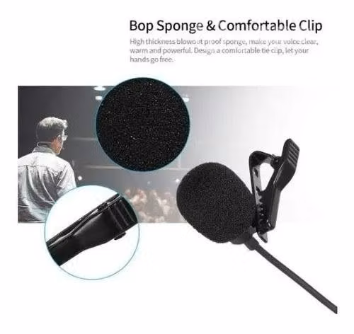 Micrófono Condensador Lavalier Solapa Para Celular