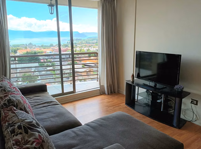 Departamento con vista al lago y volcán
