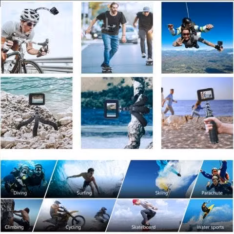 Kit Accesorios 50 Piezas para Cámaras Deportivas