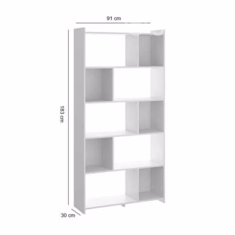 Estante Librero Biblioteca Blanco - Imagen 2