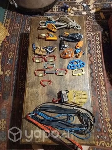 Equipo vertical rig,asap,grillon,mosquetones,etc