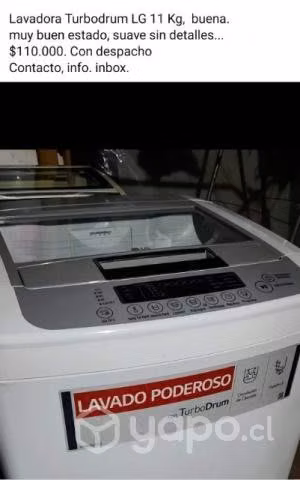 Lavadora lg 11 kilos, muy buen estado