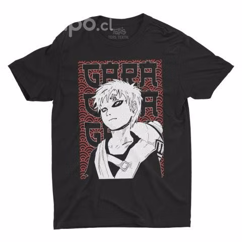 Polera Gaara De La Arena Naruto Anime Mangas Ters