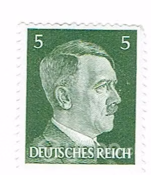 Estampilla de Adolfo Hitler, 5 marcos