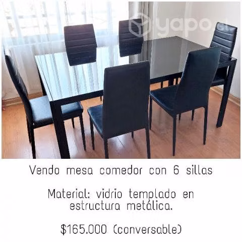 Mesa de comedor con 6 sillas