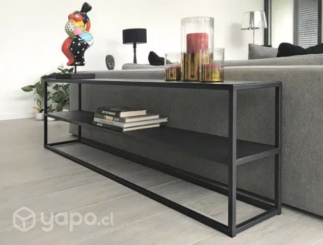 Mesa Arrimo Loft 2 niveles de acero 180x30x90 cm