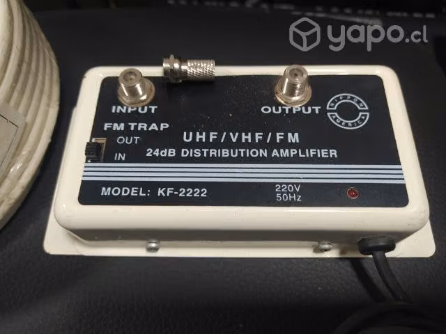 Amplificador tv cable + 20m coaxial