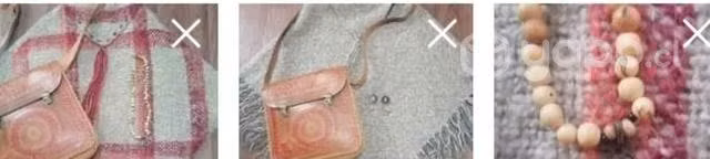 Poncho 'cartera de zuela de cuero artesanal
