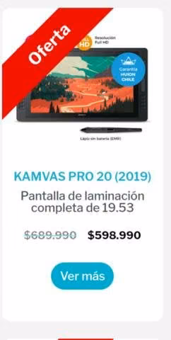 Pantalla de dibujo huion kamvas pro 20 poco uso