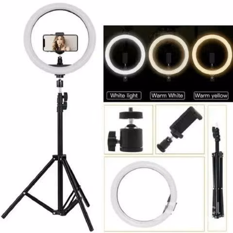 Aro De Luz Led + Control Remoto + Tripode + Base C