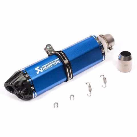Tubo escape moto tipo akrapovic 48cm largo nuevos