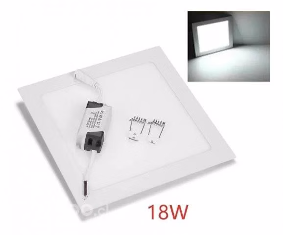 Foco Panel Plafón Led 18w Embutido Cuadrado Luz Fr - Imagen 3