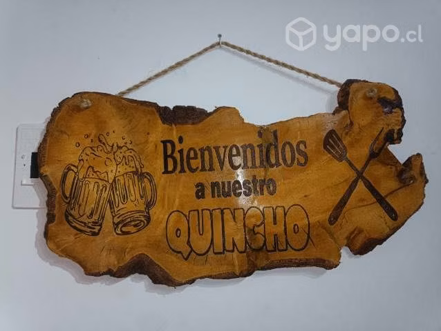 Letrero de rodaja rústica