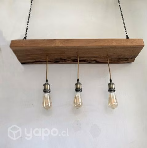 Lámparas Rústicas roble recuperado, nuevas - Imagen 2
