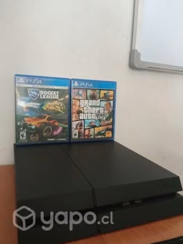 Play station 4 + control + GTA V+ Rocket league