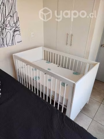 Cuna Cozy Blanca 3 en 1 + conchon + protector de c