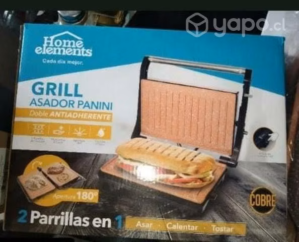 Grill Panini nuevo antihaderente asar calentar