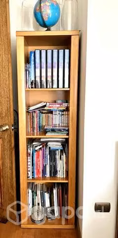 Libreros/biblioteca modular madera color nogal. - Imagen 2