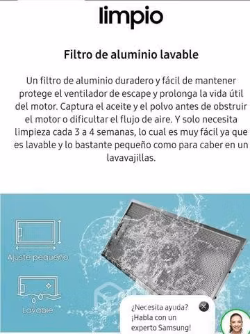 Campana nueva samsung pared