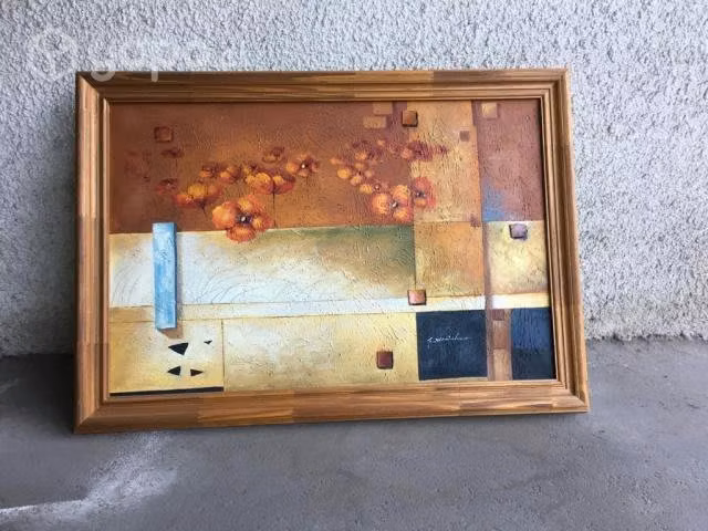 Pintura oleo sobre tela con marco