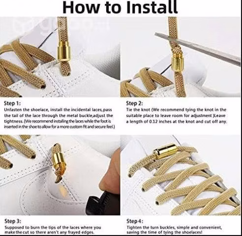 Cordones elasticos con cierre metal