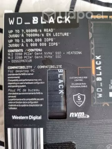 SSD Wd Black de 1tb para PS5 - Imagen 3