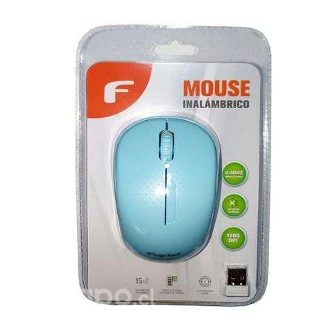 Mouse optico inalambrico celeste usb, fujitel - Imagen 2