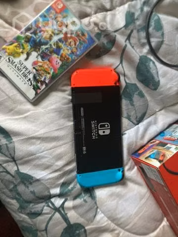 Nintendo swicht neon con super smash bros