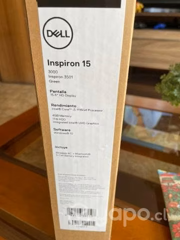 Notebook NUEVO Inspiron 3501 15" INTEL I3 4gb 1T