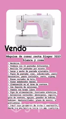 Maquina de coser Singer 3223