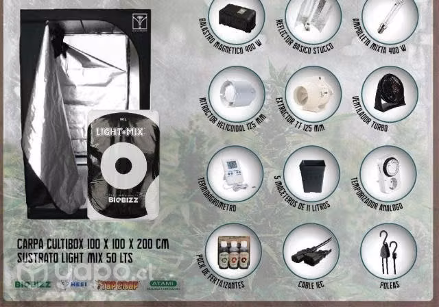 Indoor kit cultivo completo