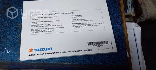 Manual propietario nuevo Suzuki Swift