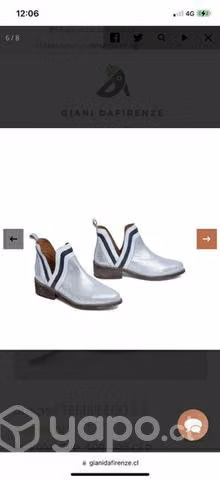 Botines plateados cuero número 38 gianidafirenze