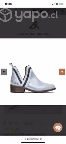 Botines plateados cuero número 38 gianidafirenze