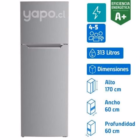 Refrigerador frío directo top mount freezer 313 li