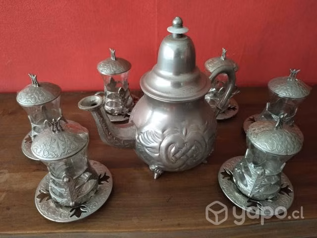 Tetera y tasas de té turcas originales. ¡Imperdibl - Imagen 3